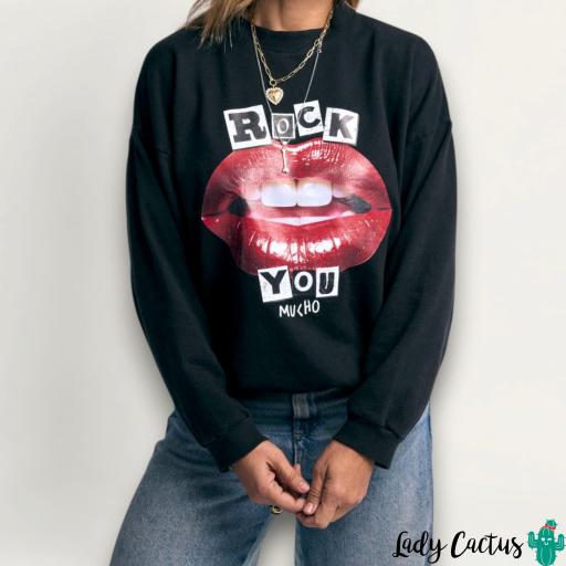 Sudadera Labios Rock You Aire Retro [0]