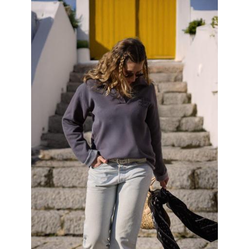 Sudadera "Mas vida" gris de Aire Retro [1]