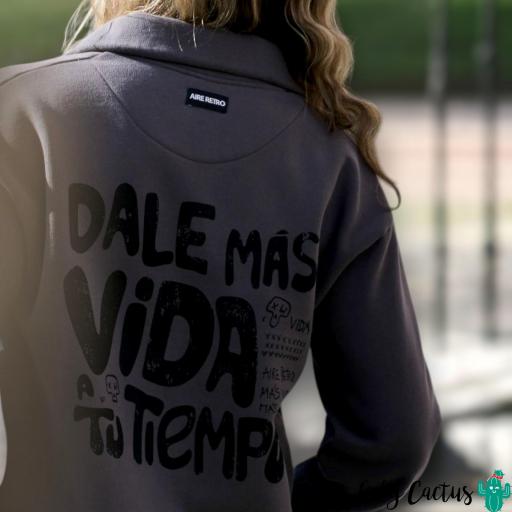 Sudadera Mas Vida Gris Aire Retro [4]