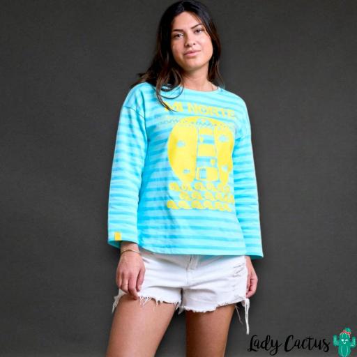 Sudadera Mi Norte Anabel Lee rayas marineras
