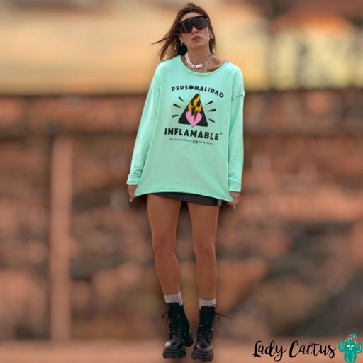 Sudadera Personalidad Inflamable de Aire Retro