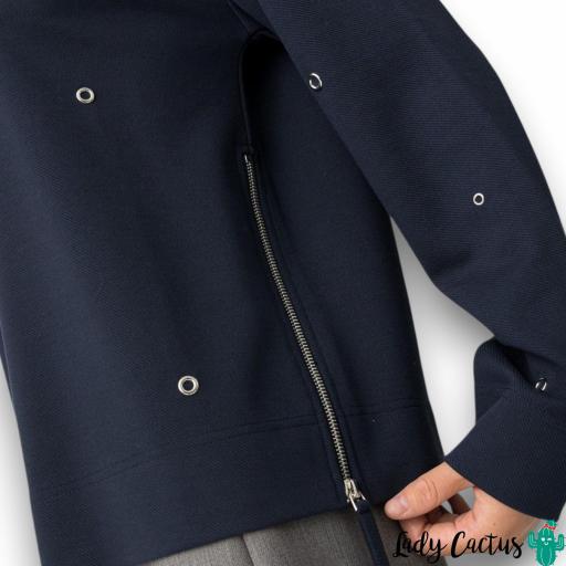 Sudadera East de Tiffosi azul oscuro con cremalleras laterales [3]