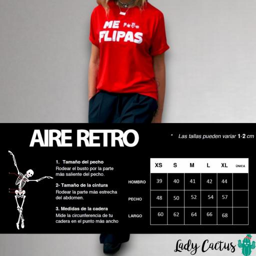 Camiseta Unisex "Me Flipas" Roja de Aire Retro [7]