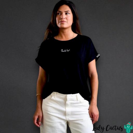 Camiseta Básica Negra Actitud + Anabel Lee [6]