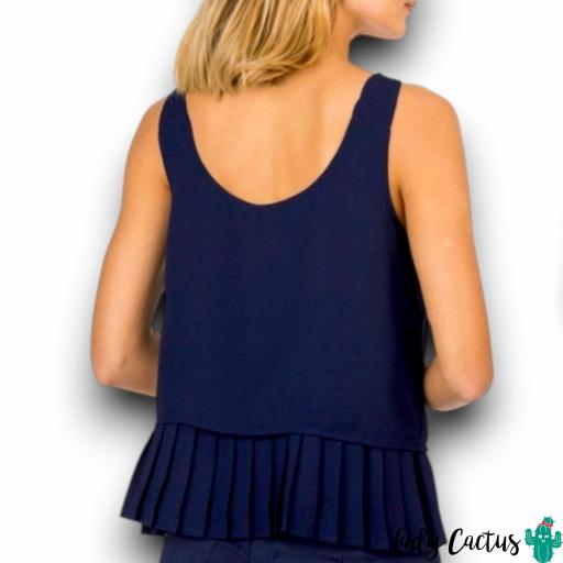 Blusa Azul Marino JOE con Tirante Ancho de Tiffosi [3]
