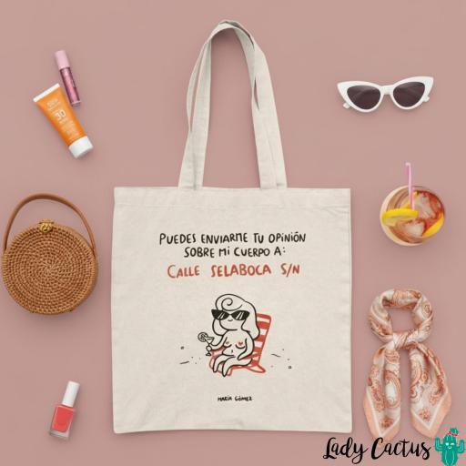 Tote Bag Calle Selaboca María Gómez Lady Cactus
