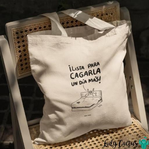Tote Bag Lista para Cagarla María Gómez Lady Cactus [5]