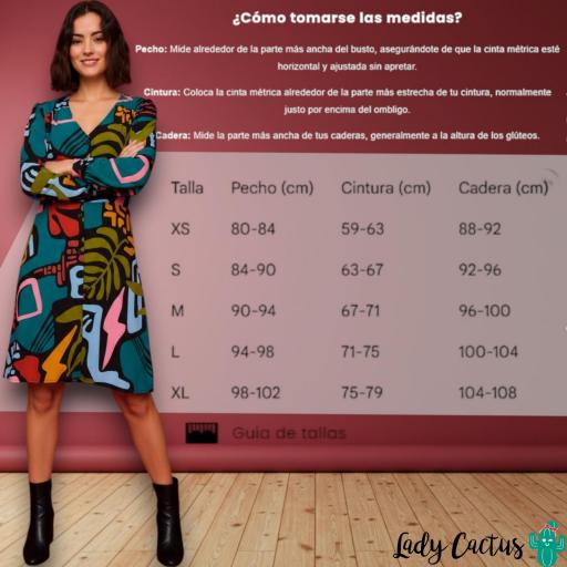 Vestido Corto Eucalipto Multicolor de Smile [7]
