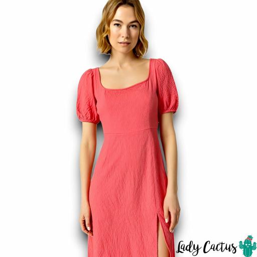Vestido con espalda en nido de abeja de Tiffosi