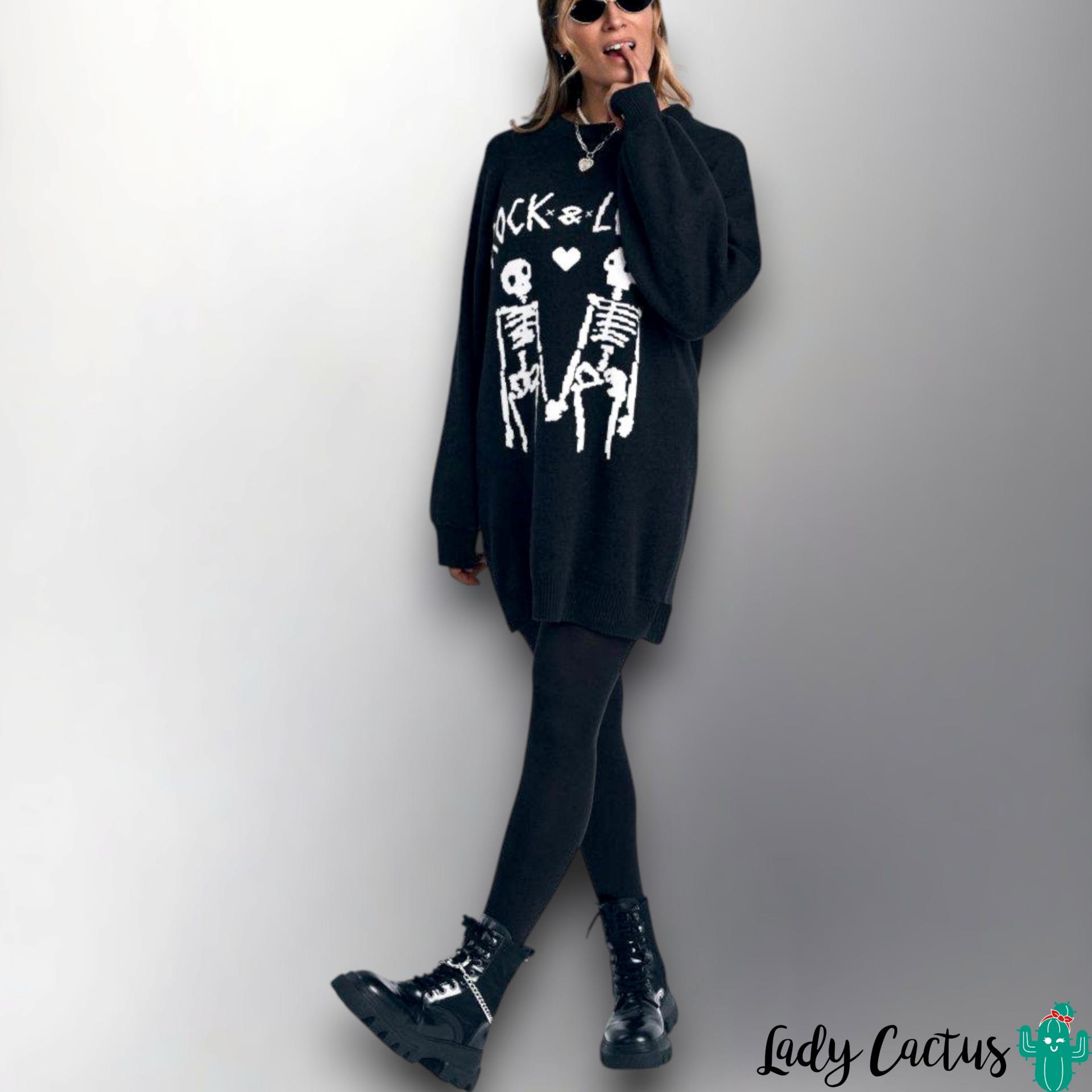 Vestido Jersey Rock Love Aire Retro