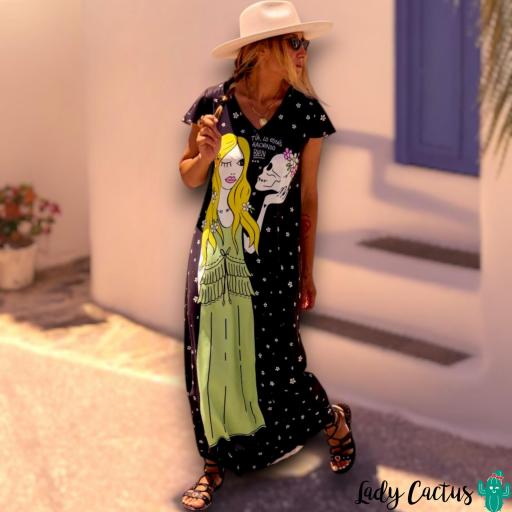 Vestido Largo "Haciendo Bien" de Aire Retro