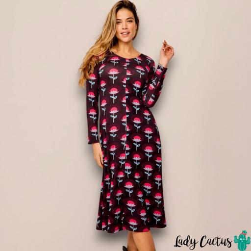 Vestido Largo Pino Flor Rosa Smile [1]