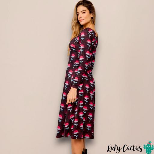 Vestido Largo Pino Flor Rosa Smile [4]