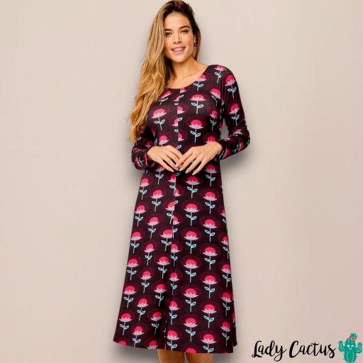 Vestido Largo Pino Flor Rosa Smile [3]