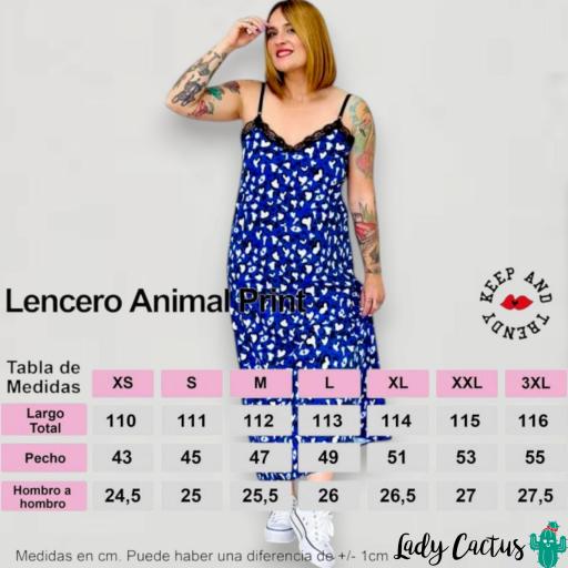 Vestido Lencero Animal Print Keep and Trendy [6]