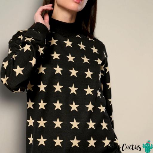 Vestido Estrella de Minueto negro estampado estrellas [4]