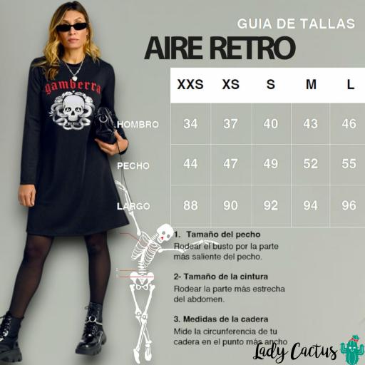 Vestido Negro Gamberra Aire Retro [5]