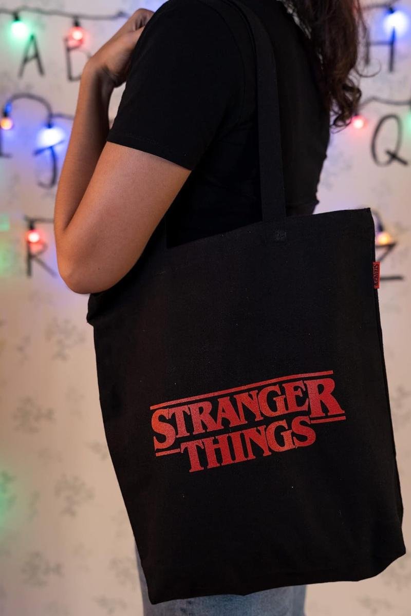 tote bag stranger things logo