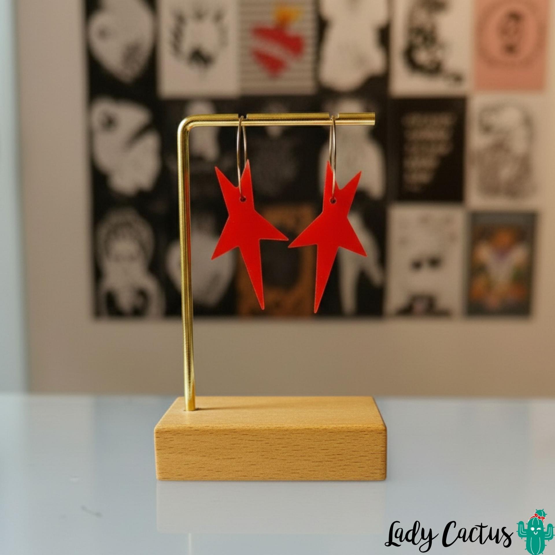 tienda-lady-cactus-pendientes-estrella-roja-flamigera-resina