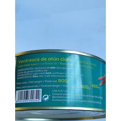 Ventresca de Atún en Aceite Vegetal Ria de Santoña lata kilo [1]