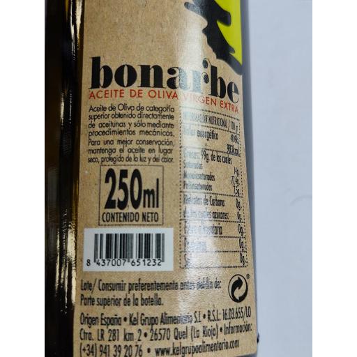 Aceite Bonarbe Arbequina 250mL [1]