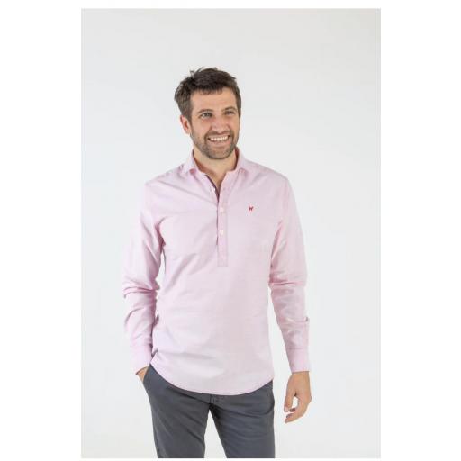 Camisa Polera Oxford Rosa