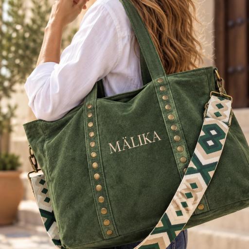 Bolso Shopper Personalizable con Iniciales y Tachuelas – Valentina [1]