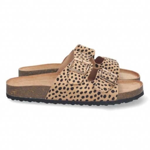  Sandalia Estilo Birkens  Leopardo [0]