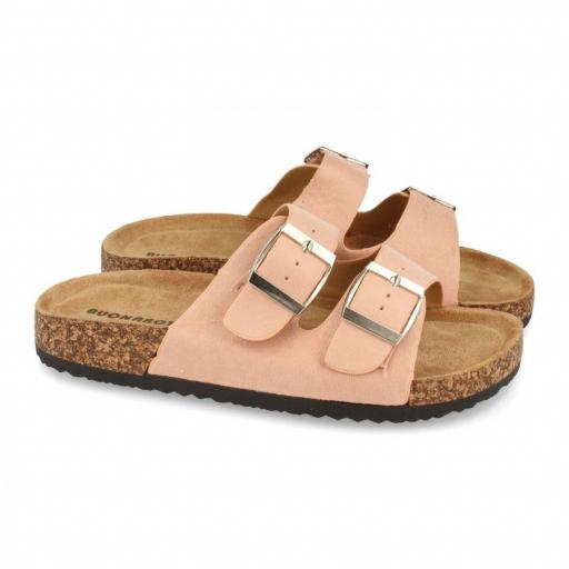 Sandalia de Plana Bio con Hebillas Rosa [0]