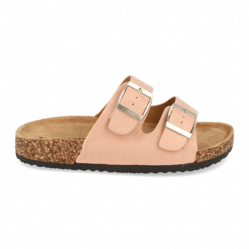 Sandalia de Plana Bio con Hebillas Rosa [1]