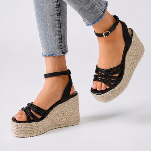 Cuñas Negro de Ibiza – Sandalias de Plataforma Elegantes y Cómodas [0]