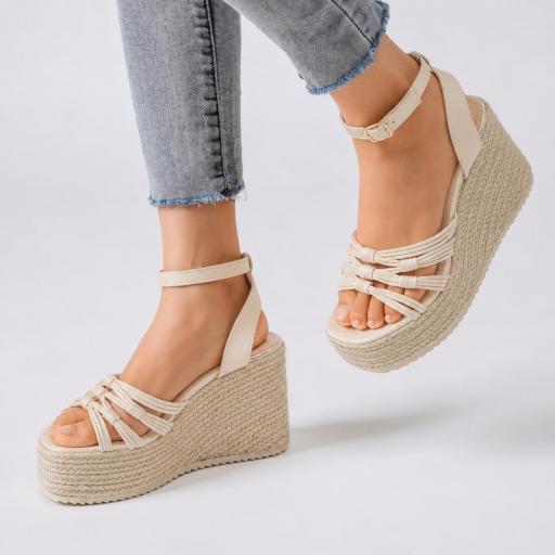 Cuñas Beige de Ibiza – Sandalias de Plataforma Elegantes y Cómodas