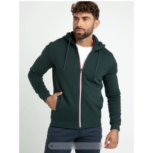 Sudadera Williot con Cremallera Verde Botella