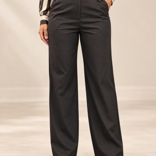 Pantalón Palazzo Marrón Mujer Elástico | MÄLIKA [1]