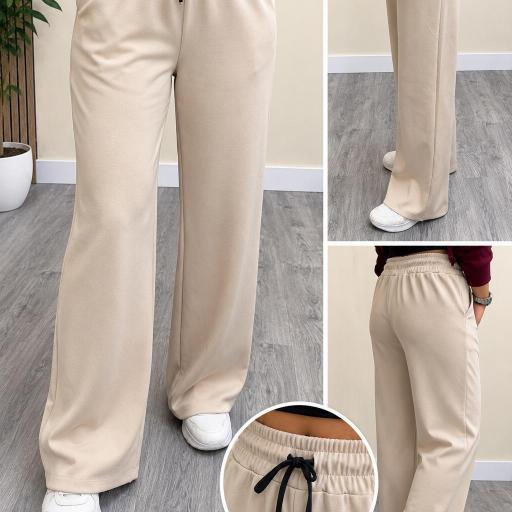 Pantalón Palazzo de Mujer Seul – Casual Chic Beige [2]