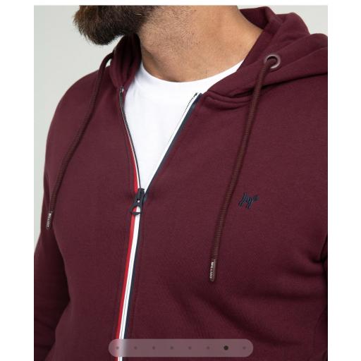 Sudadera Williot con Cremallera Burdeos [1]