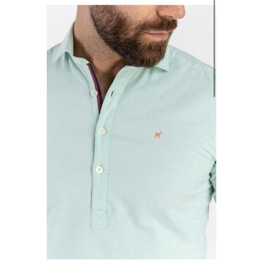 Camisa Polera Oxford verde agua [1]