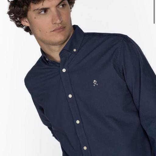 CAMISA OXFORD COLOR NAVY BLUE [1]