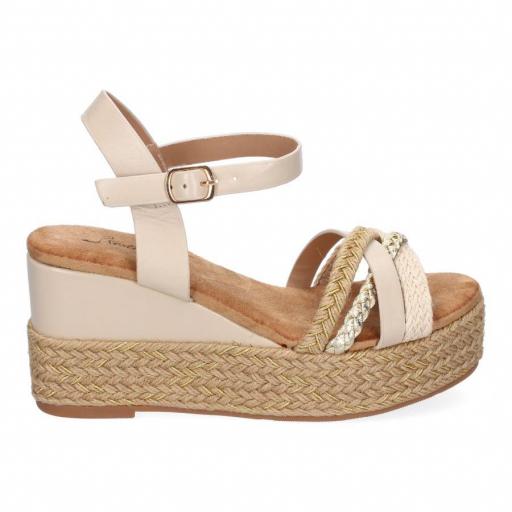 Sandalia de Cuña de Yute para Mujer Ceylan Beige [1]