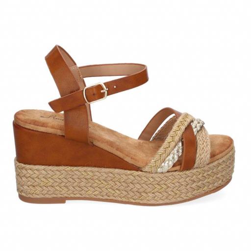 Sandalia de Cuña de Yute para Mujer Ceylan Camel [1]