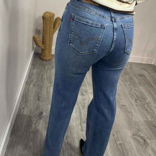 Pantalón vaquero elástico mujer corte regular  [1]