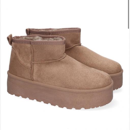 Botines Plataforma de Ante Australiano Kaki [2]