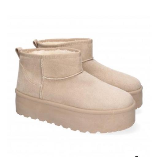 Botines Plataforma de Ante Australiano Beige [2]