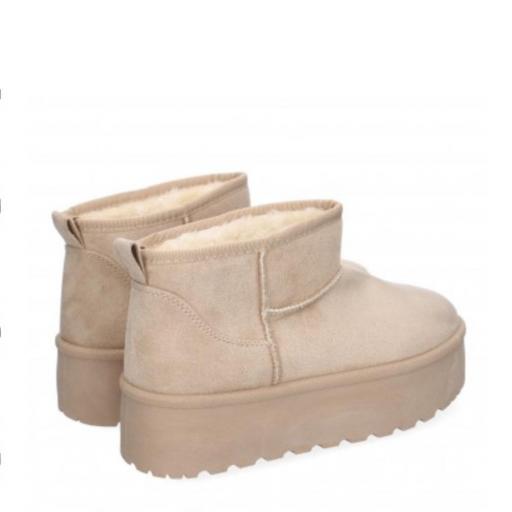 Botines Plataforma de Ante Australiano Beige [1]