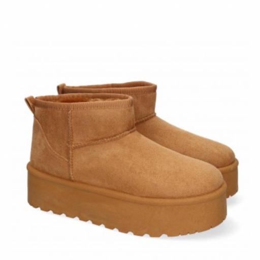 Botines Plataforma de Ante Australiano camel