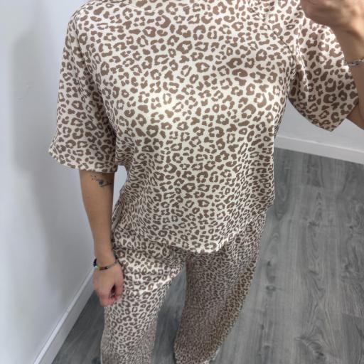Conjunto Leopardo Mujer Beige | [1]
