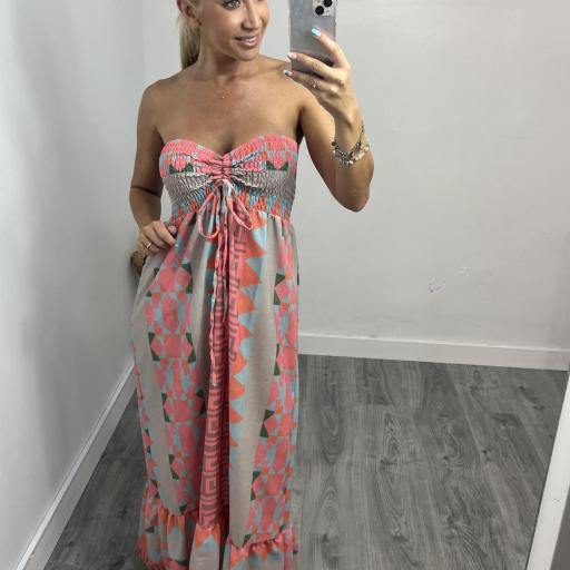 Vestido Mujer Largo Indira Coral