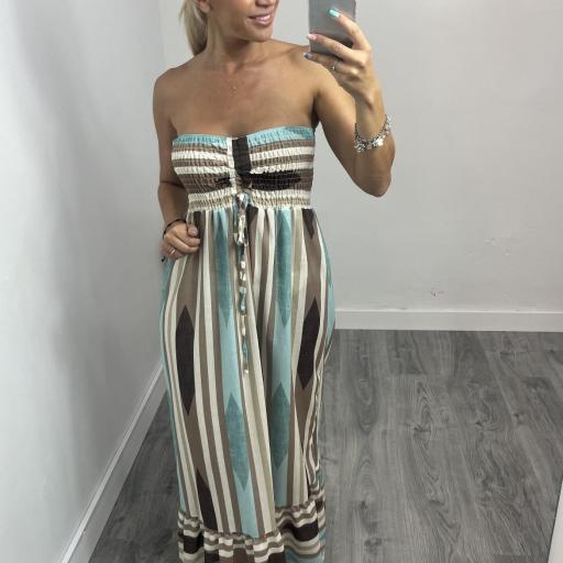 Vestido Mujer Largo Nina Marrón
