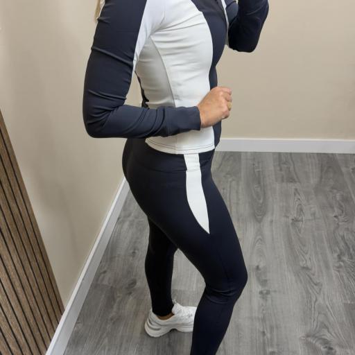 Conjunto Deportivo Mujer Bicolor con Chaqueta y Pantalón Gris Marengo [1]