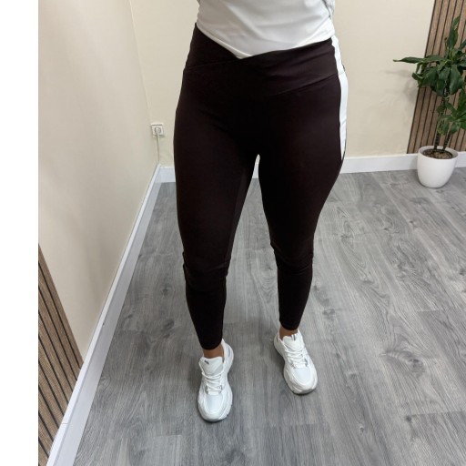 Conjunto Deportivo Mujer Bicolor con Chaqueta y Pantalón Marrón  [2]